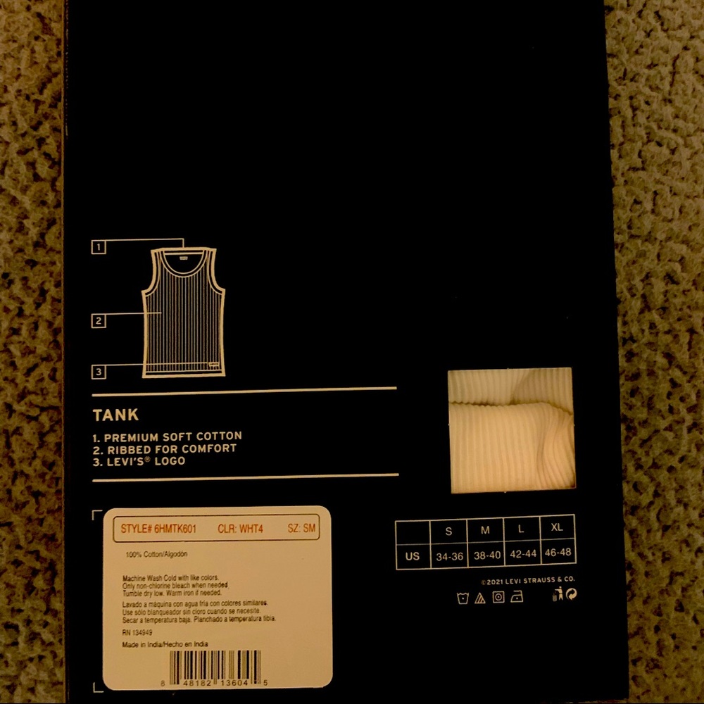 Nautica white tank top for men